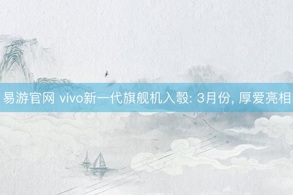 易游官网 vivo新一代旗舰机入彀: 3月份, 厚爱亮相