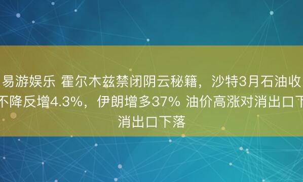 易游娱乐 霍尔木兹禁闭阴云秘籍，沙特3月石油收入不降反增4.3%，伊朗增多37% 油价高涨对消出口下落