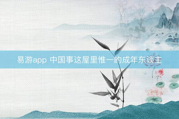 易游app 中国事这屋里惟一的成年东谈主